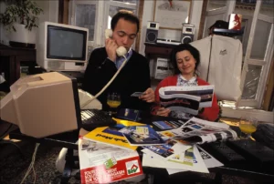 Endettement des ménages en France, 15 mars 1990. ©Getty - Alain BUU