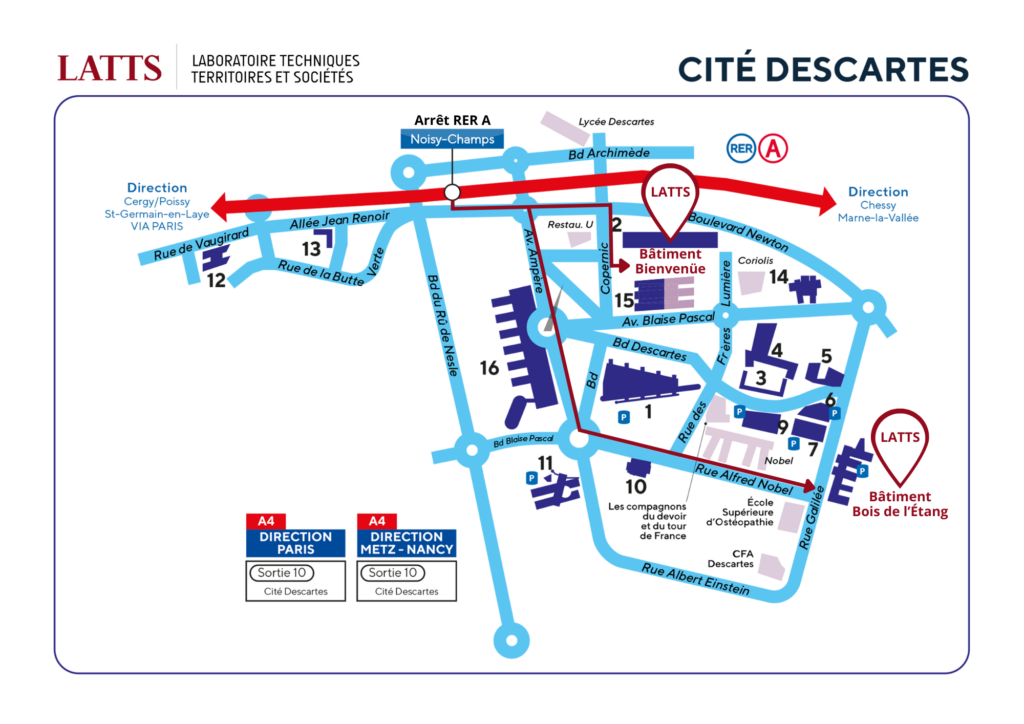 Plan d'accès - LATTS