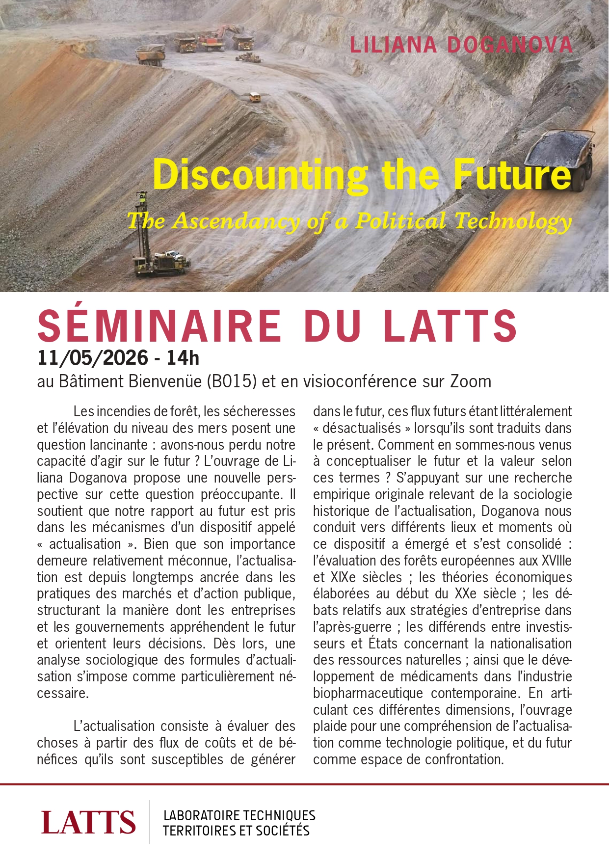 Affiche du Séminaire Discounting the Future