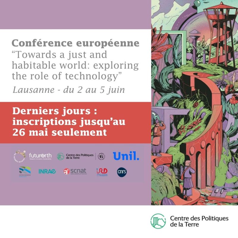 Affiche de la Conférence européenne Toward a just and habitable world
